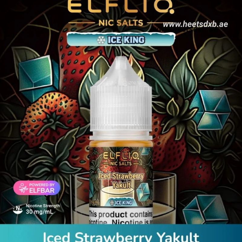 Elfliq Saltnic E-liquid 30MG in Dubai Iced Strawberry Yakult
