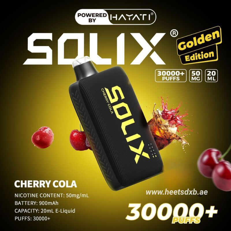 Hayati Solix 30000 Puffs 50MG Nicotine Disposable Vape Cherry Cola 