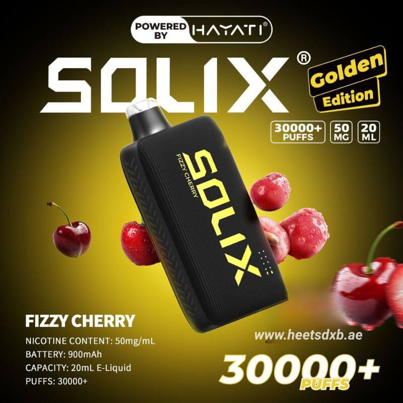 Hayati Solix 30000 Puffs 50MG Nicotine Disposable Vape Fizzy Cherry 