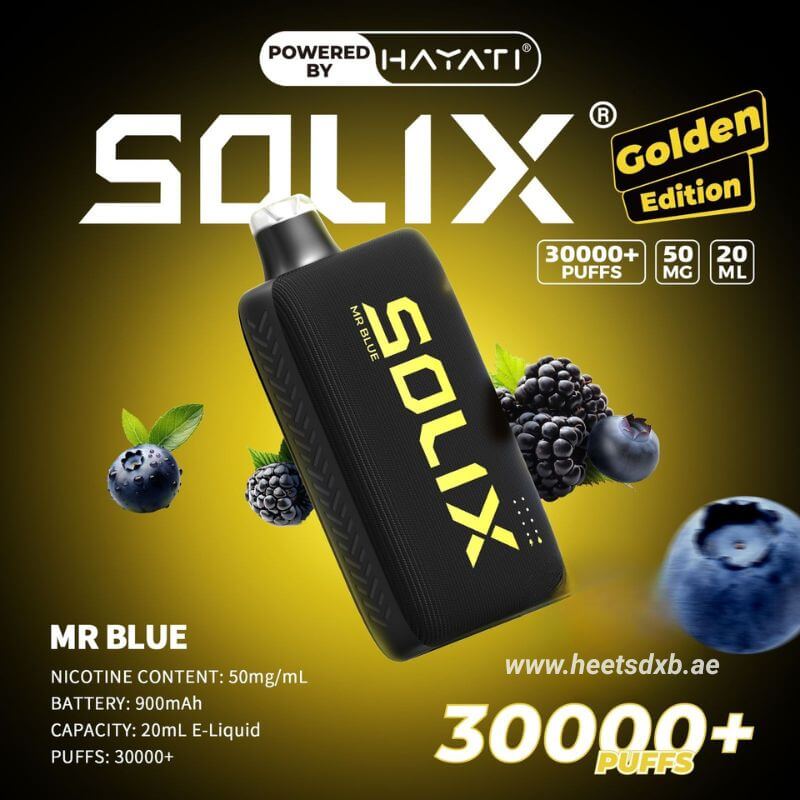 Hayati Solix 30000 Puffs 50MG Nicotine Disposable Vape Mr. Blue