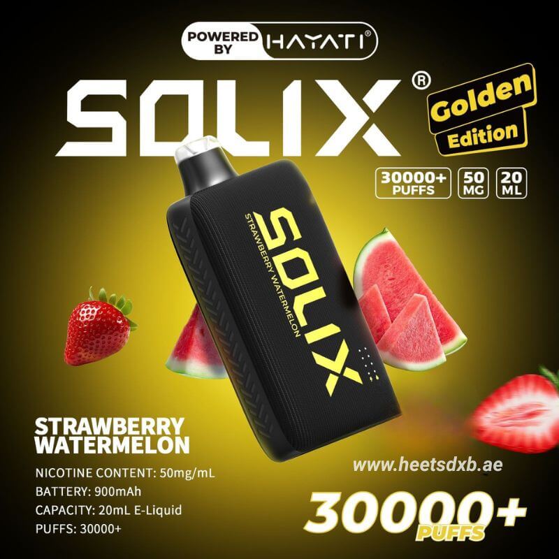 Hayati Solix 30000 Puffs 50MG Nicotine Disposable Vape Strawberry Watermelon
