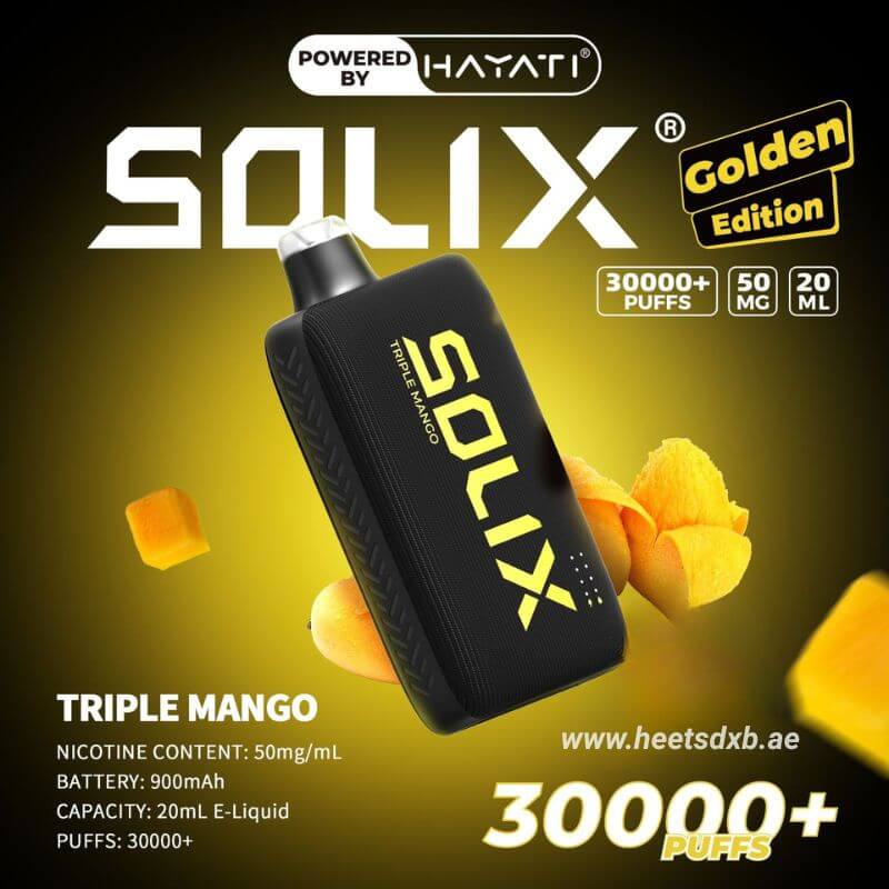 Hayati Solix 30000 Puffs 50MG Nicotine Disposable Vape Triple Mango