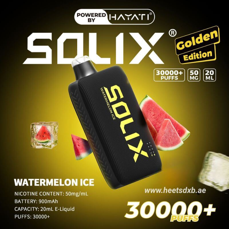 Hayati Solix 30000 Puffs 50MG Nicotine Disposable Vape Watermelon Ice 