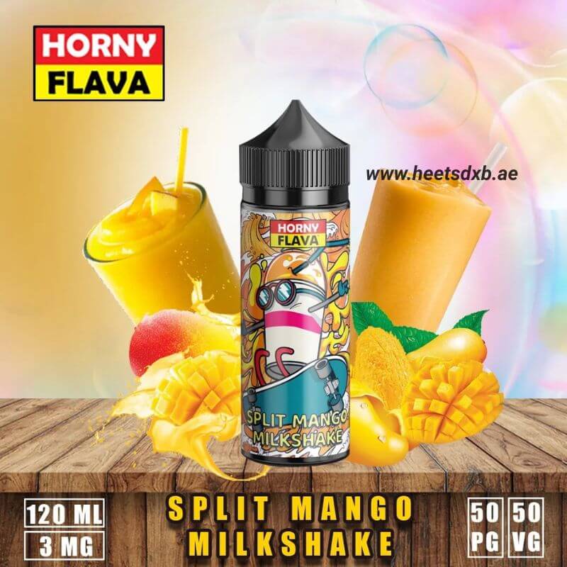 Horny Flava 120ml E-Liquid in Dubai Split Mango Milkshake
