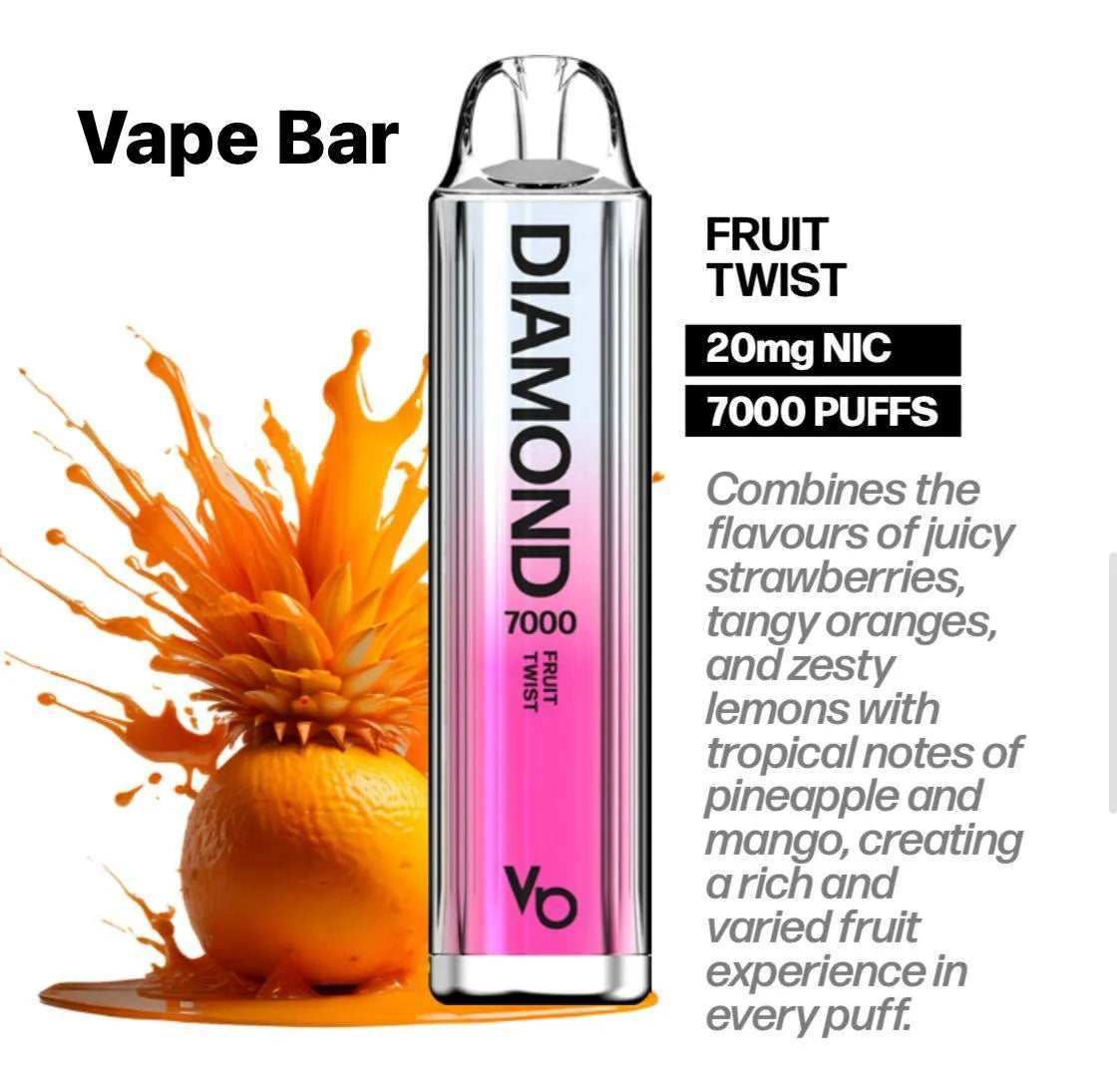 Vapes Bars Diamond 7000 Disposable Vape