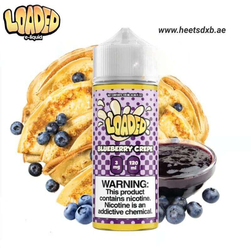 Loaded E-liquid 120ml 3mg Nicotine in Dubai Blueberry Crepe

