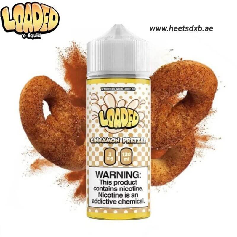 Loaded E-liquid 120ml 3mg Nicotine in Dubai Cinnamon Pretzel
