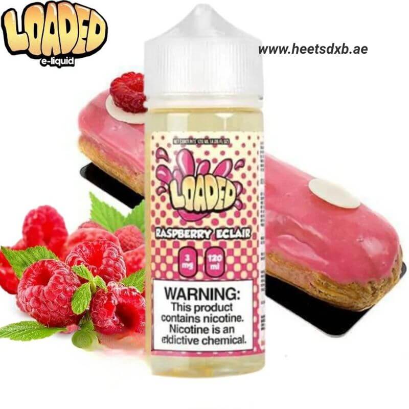 Loaded E-liquid 120ml 3mg Nicotine in Dubai Raspberry Eclair
