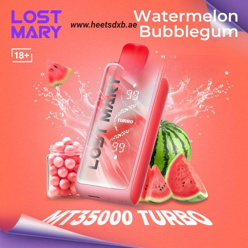 Lost Mary Turbo MT35000 Puffs 50mg Nicotine Watermelon Bubble Gum