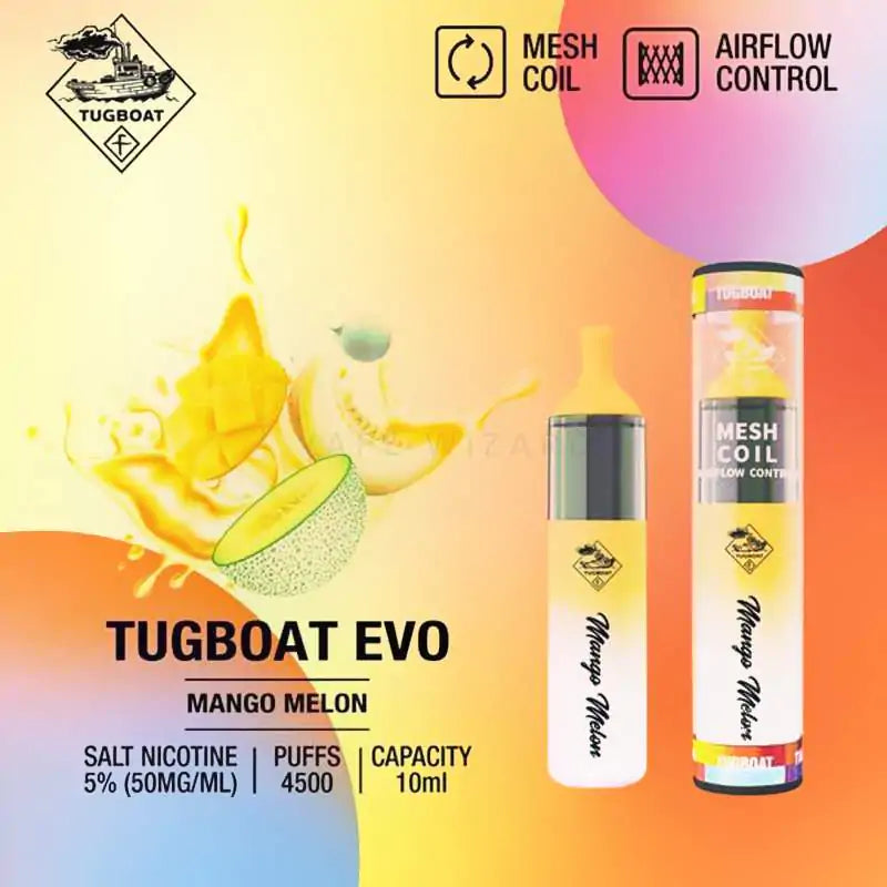 Tugboat Evo 4500 Puffs – Disposable Vape in Dubai