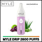 Myle Drip 2600 Puffs 2% Disposable Vape in Dubai Aloe Grape