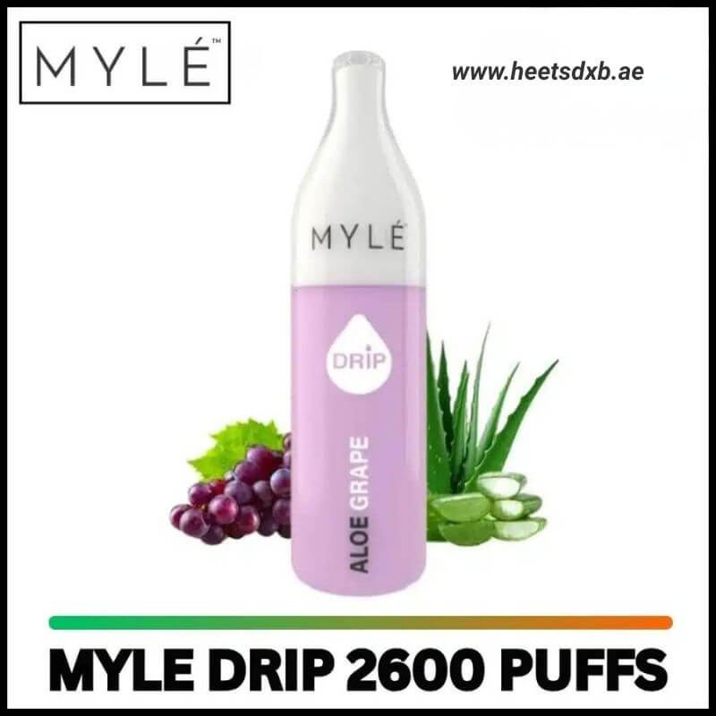 Myle Drip 2600 Puffs 2% Disposable Vape in Dubai Aloe Grape
