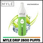 Myle Drip 2600 Puffs 2% Disposable Vape in Dubai Green Apple Ice