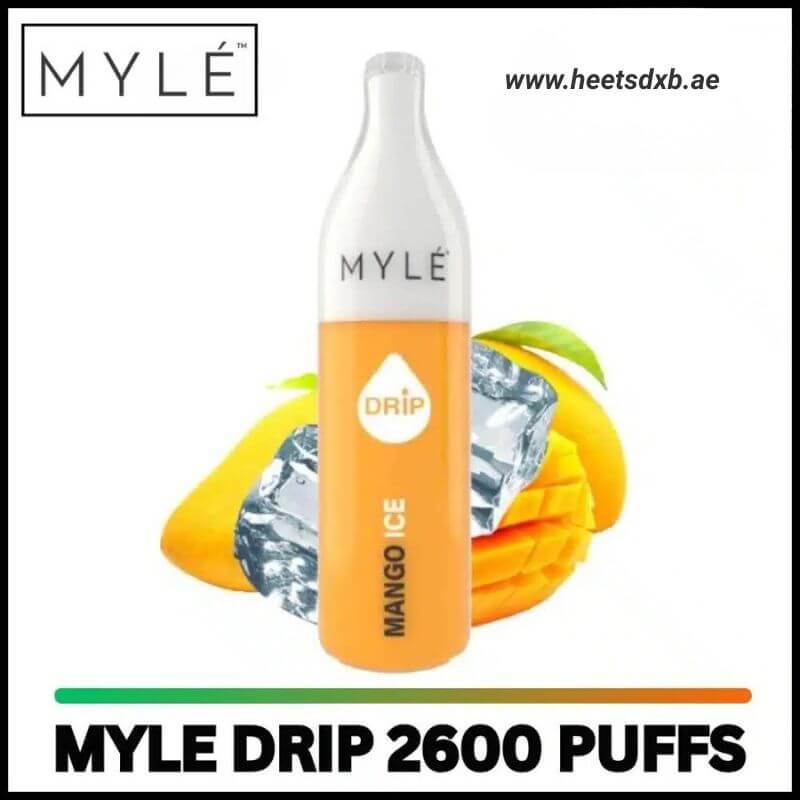 Myle Drip 2600 Puffs 2% Disposable Vape in Dubai Mango Ice