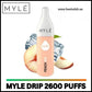 Myle Drip 2600 Puffs 2% Disposable Vape in Dubai Peach Ice