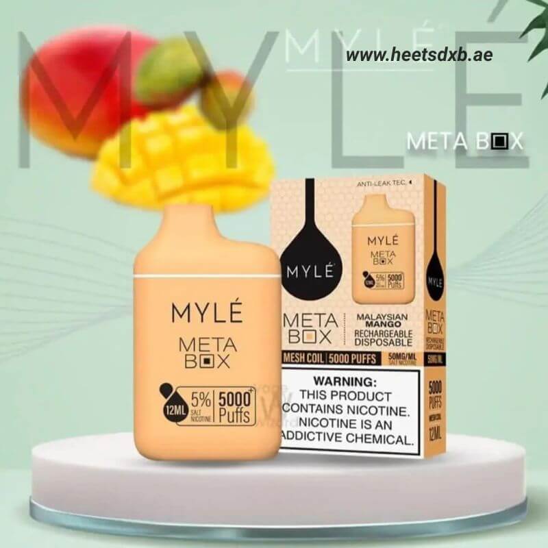 Myle Meta Box 2% & 5% nicotine 5000 Puffs Malaysian Mango
