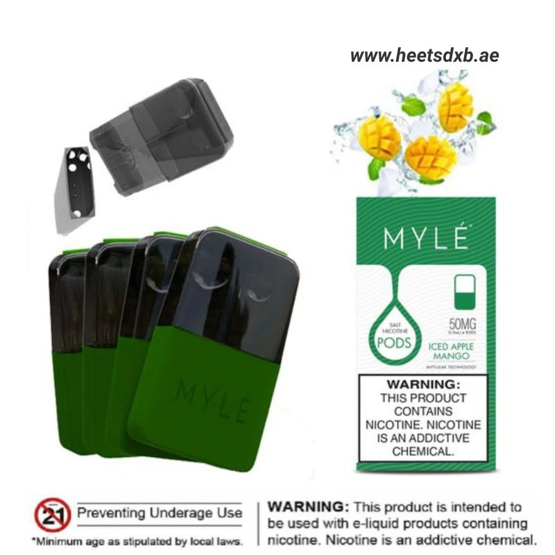 Myle V4 Pod Disposable Vape 50mg in Dubai ICED Apple Mango
