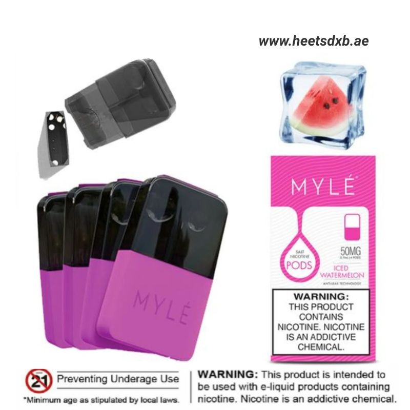 Myle V4 Pod Disposable Vape 50mg in Dubai ICED Watermelon
