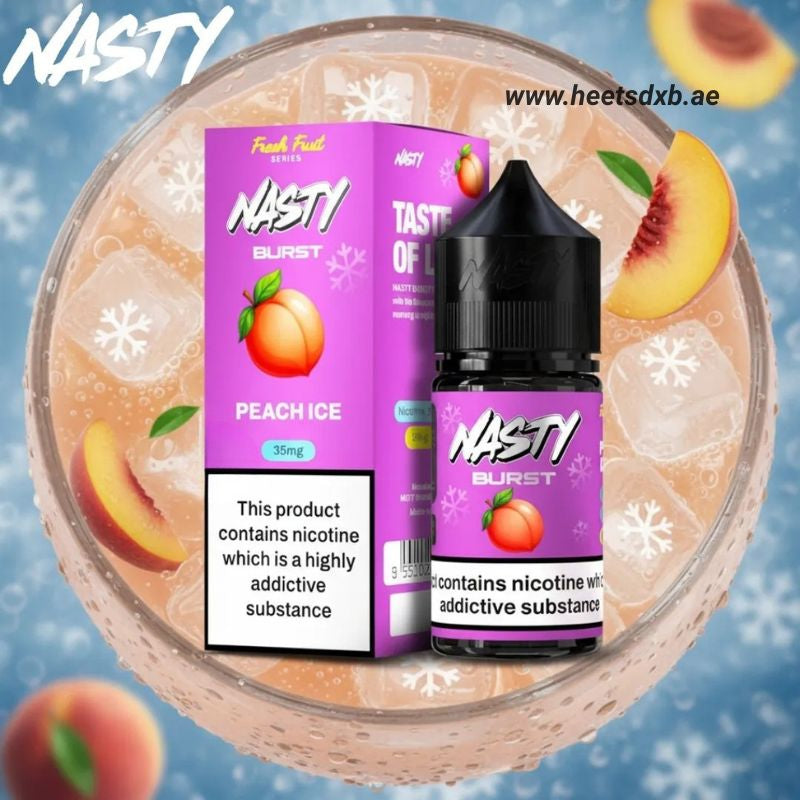 Nasty Burst Salt E-liquid in Dubai Peach Ice

