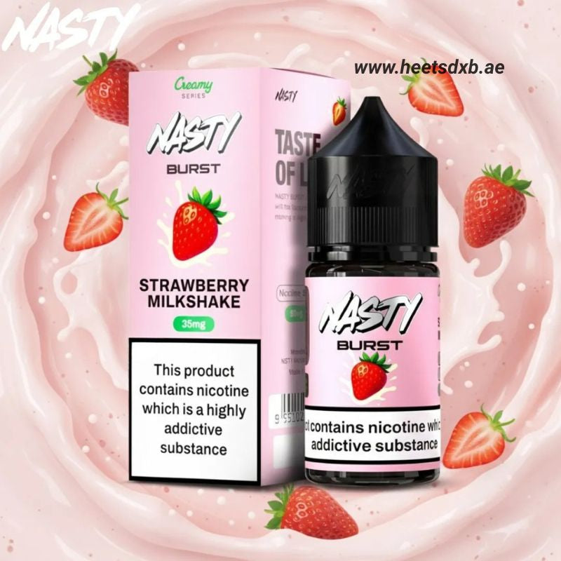 Nasty Burst Salt E-liquid in Dubai Strawberry Milkshake
