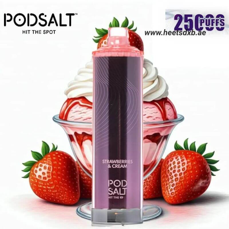 POD SALT Onyx Cloud 25000 Puffs 5MG Nicotine in Dubai Strawberries & Cream

