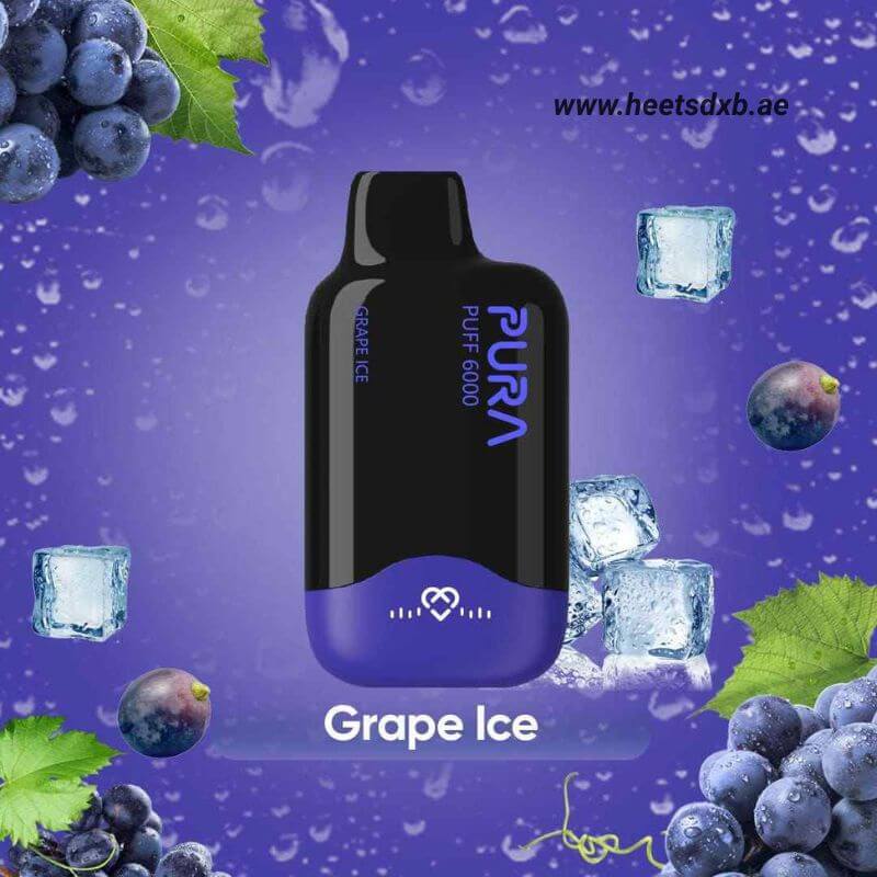 PURA 6000 Puffs 20MG Disposable Vape in Dubai Grape Ice