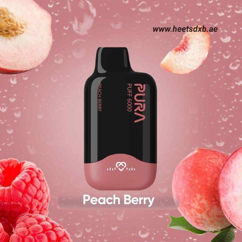 PURA 6000 Puffs 20MG Disposable Vape in Dubai Peach Berry
