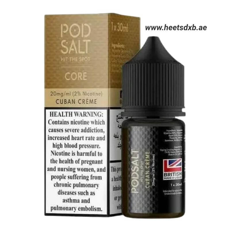 Pod Salt Core Salt Nicotine 20MG 30ML E-Juice in Dubai Cuban Crème