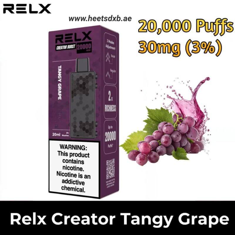 Relx Creator Extra Pods 1pcs Pack Tangy Grape 20000 Puffs