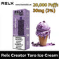 Relx Creator Extra Pods 1pcs Pack Taro Ice Cream 20000 Puffs