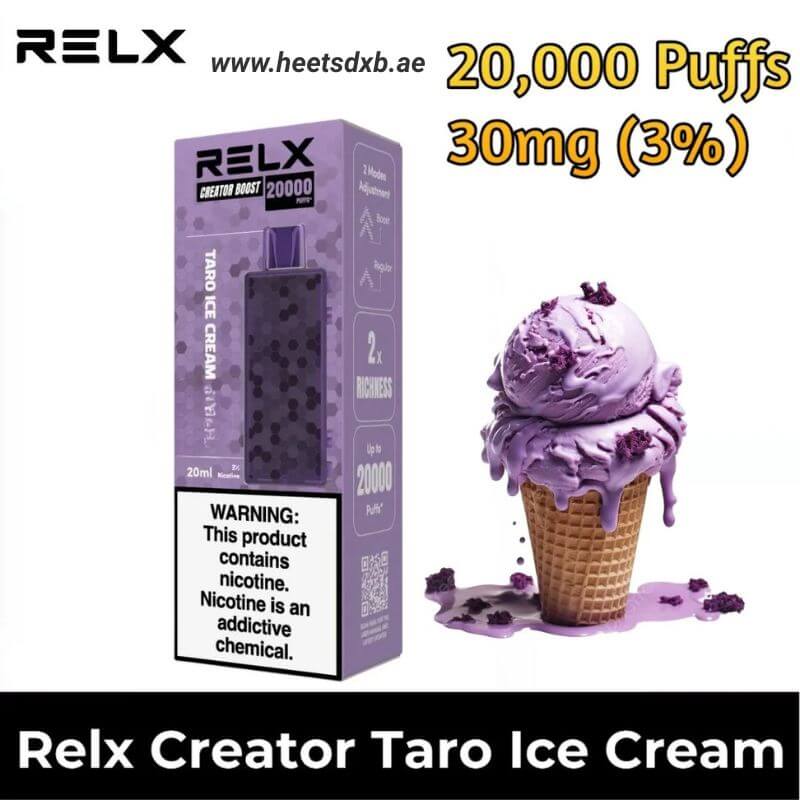 Relx Creator Extra Pods 1pcs Pack Taro Ice Cream 20000 Puffs