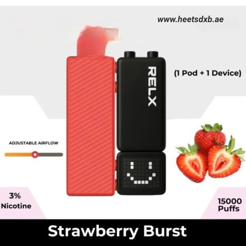 Relx Creator Starter Kit 15000 Puffs Disposable Vape Strawberry Burst