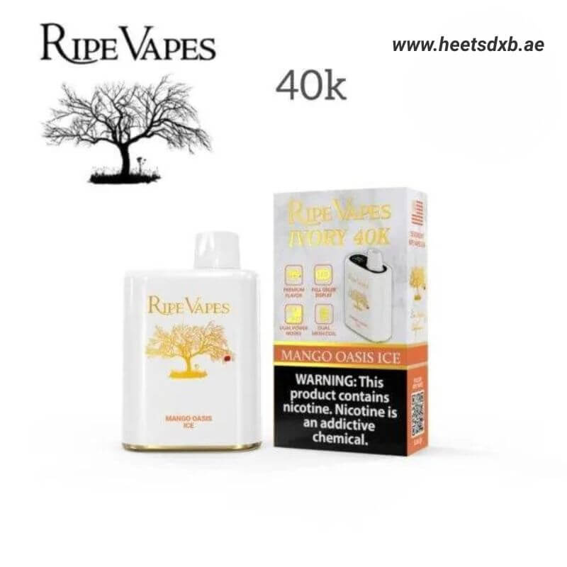 Ripe Vapes IVORY 40000 Puffs Disposable Vape Mango Oasis Ice