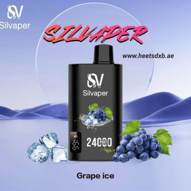 SILVAPER 24000 Puffs 20MG Nicotine Disposable Vape in Dubai Grape Ice
