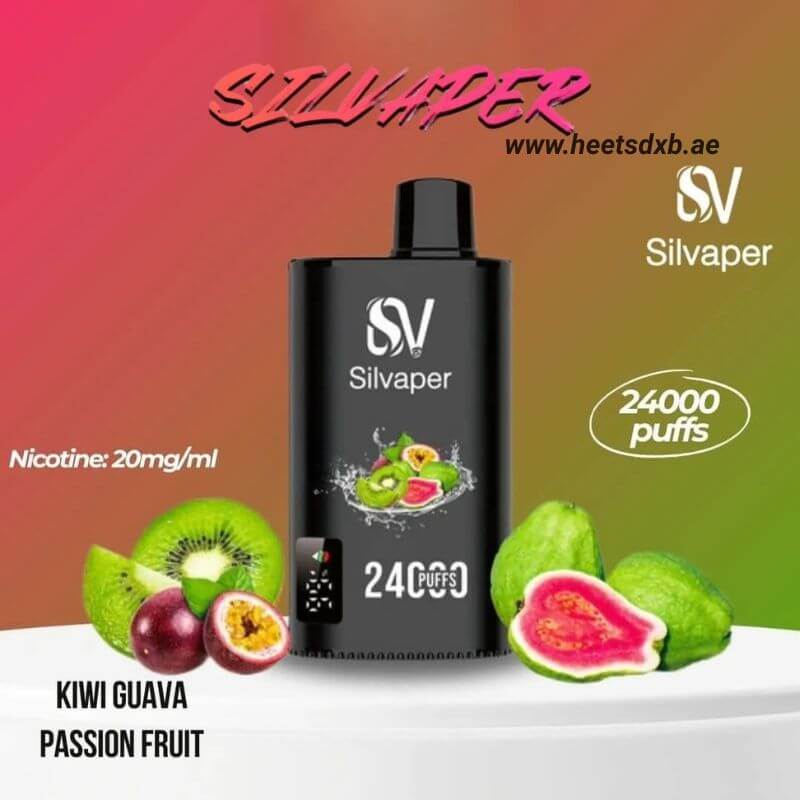 SILVAPER 24000 Puffs 20MG Nicotine Disposable Vape in Dubai Kiwi Guava Passion Fruit
