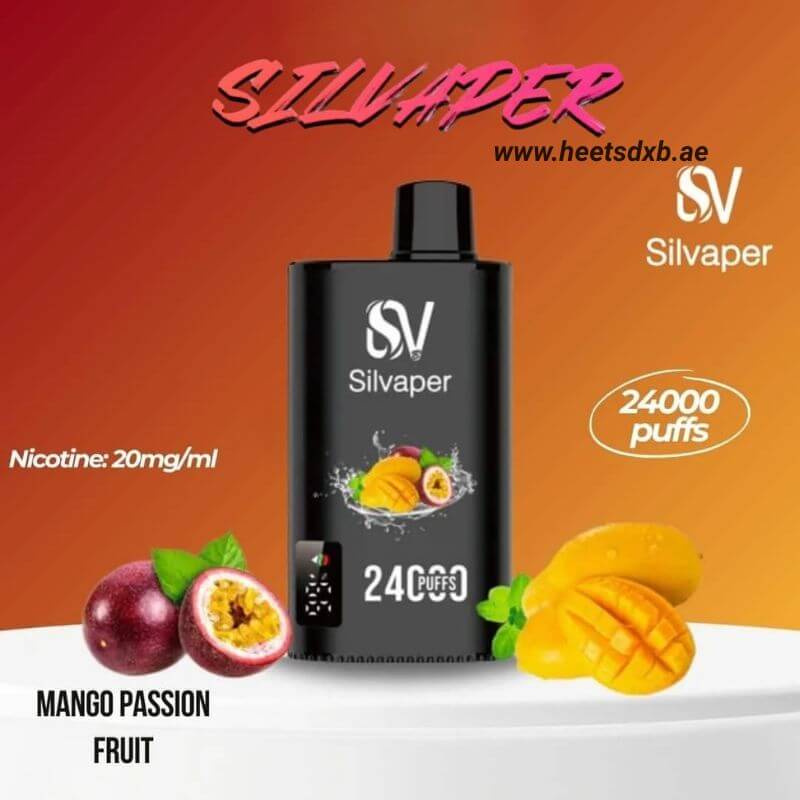 SILVAPER 24000 Puffs 20MG Nicotine Disposable Vape in Dubai Mango Passion Fruit

