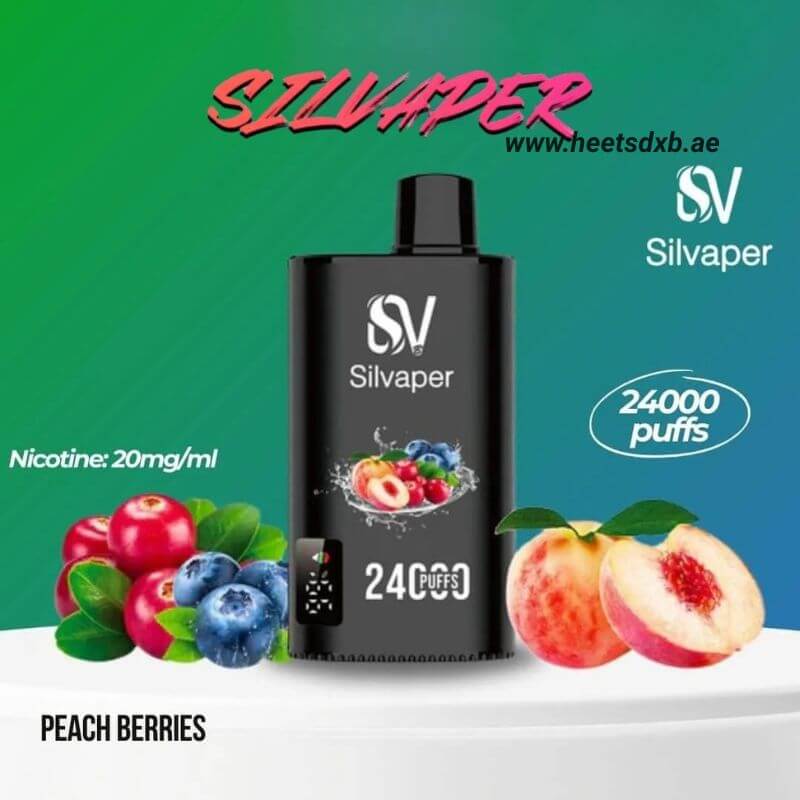SILVAPER 24000 Puffs 20MG Nicotine Disposable Vape in Dubai Peach Berries
