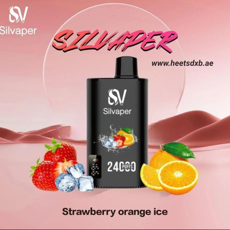 SILVAPER 24000 Puffs 20MG Nicotine Disposable Vape in Dubai Strawberry Orange Ice

