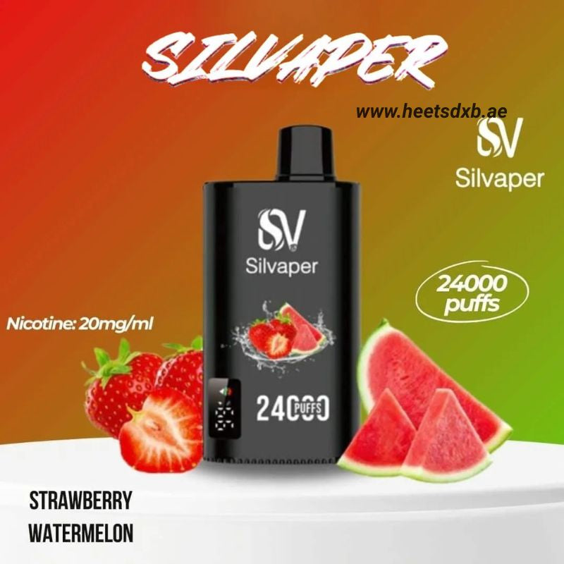 SILVAPER 24000 Puffs 20MG Nicotine Disposable Vape in Dubai Strawberry Watermelon
