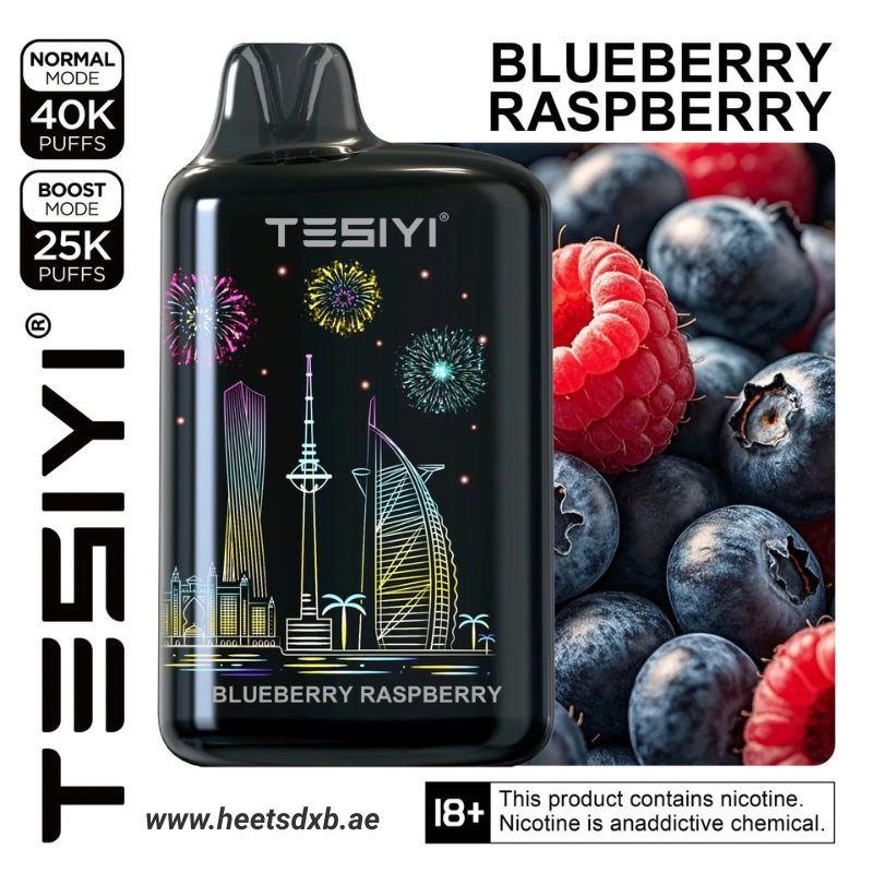 TESIYI ULTRA MAX 40000 Puffs Disposable Vape 50MG In Dubai Blueberry Raspberry
