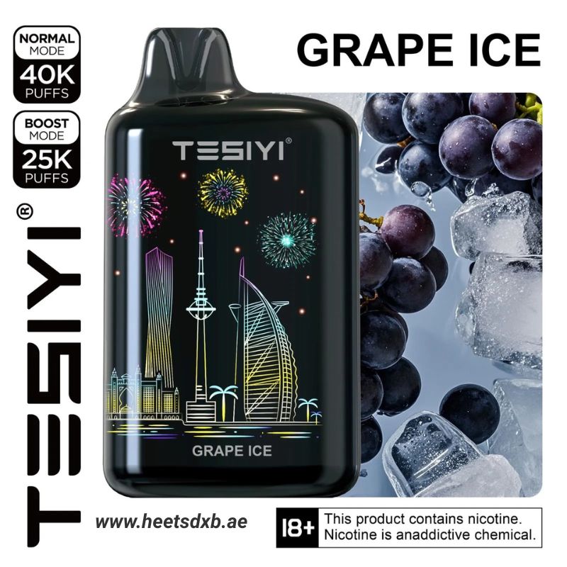 TESIYI ULTRA MAX 40000 Puffs Disposable Vape 50MG In Dubai Grape Ice
