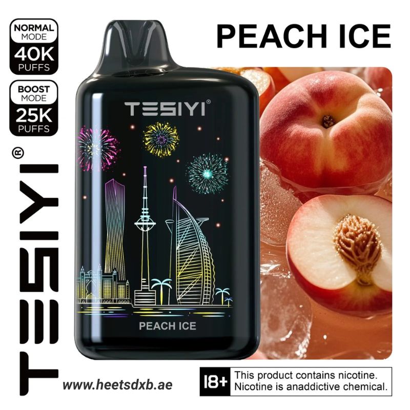 TESIYI ULTRA MAX 40000 Puffs Disposable Vape 50MG In Dubai Peach Ice
