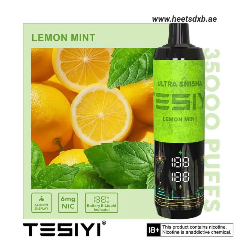 TESIYI Ultra Shisha 35000 Puffs Disposable Vape In Dubai Lemon Mint