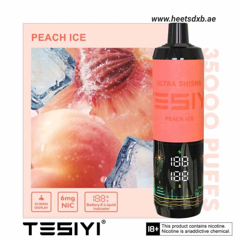 TESIYI Ultra Shisha 35000 Puffs Disposable Vape In Dubai Peach Ice