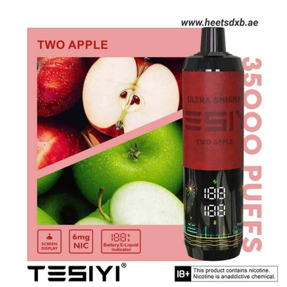 TESIYI Ultra Shisha 35000 Puffs Disposable Vape In Dubai Two Apple