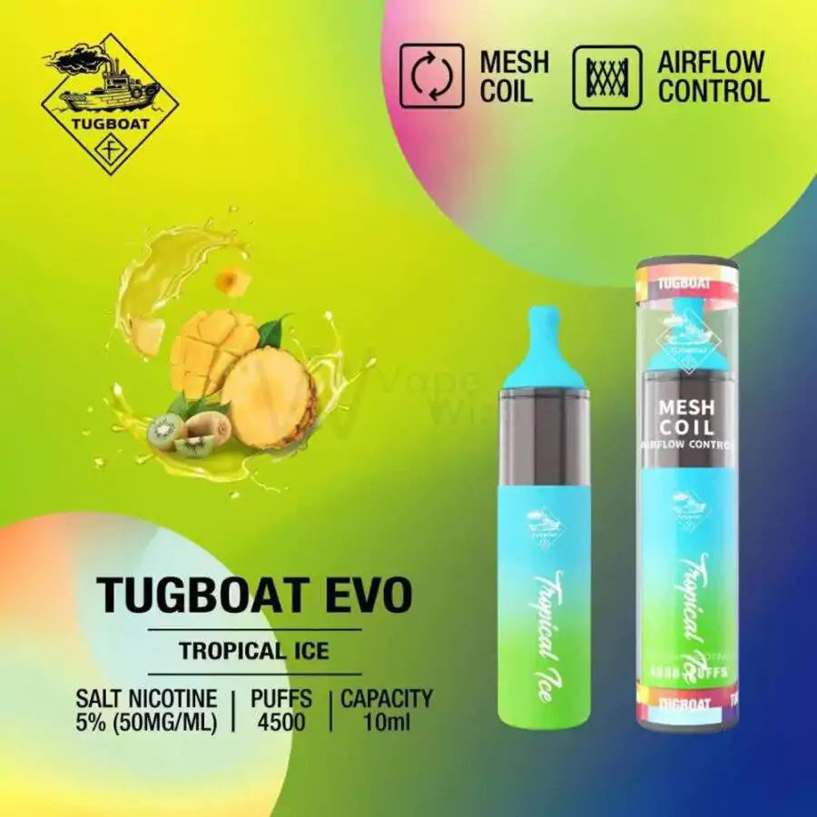 Tugboat Evo 4500 Puffs – Disposable Vape in Dubai