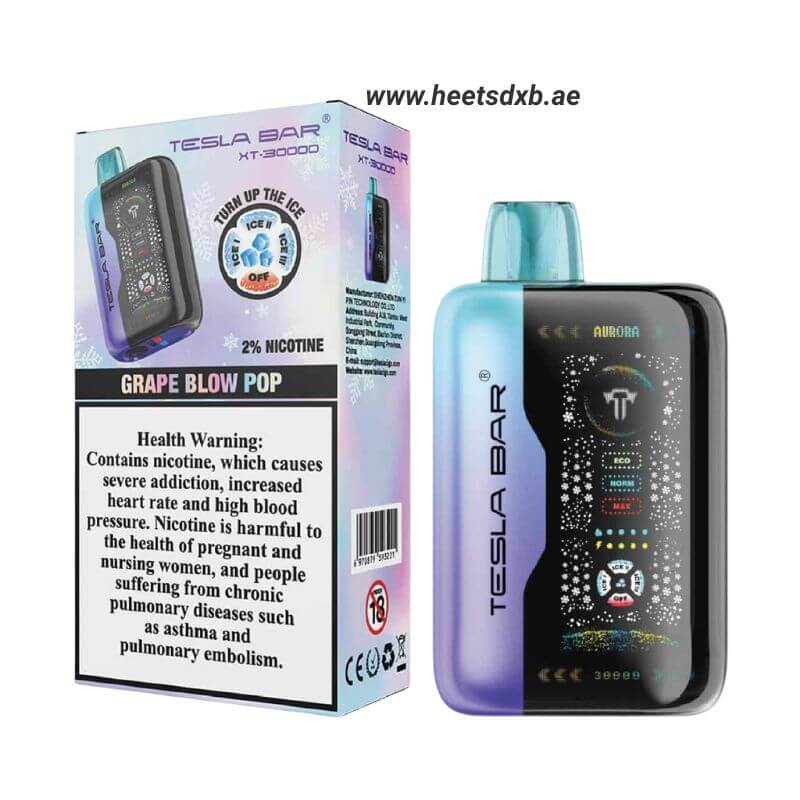 Tesla Bar XT 30000 Puff Disposable Vape in Dubai GRAPE BLOW POP

