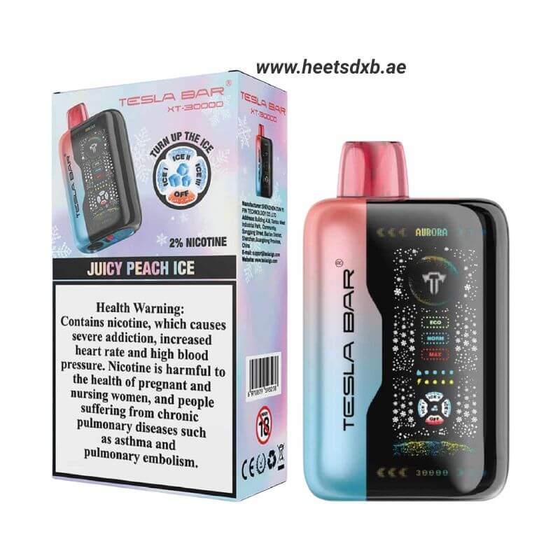 Tesla Bar XT 30000 Puff Disposable Vape in Dubai JUICY PEACH ICE
