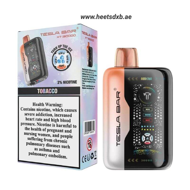 Tesla Bar XT 30000 Puff Disposable Vape in Dubai TOBACCO
