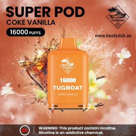 Tugboat Super 16000 Pod Cartridges Disposable Vape Coke Vanilla